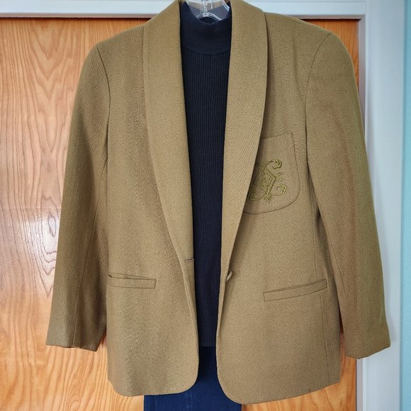 Moss color Wool Blazer - Picture 1 of 2